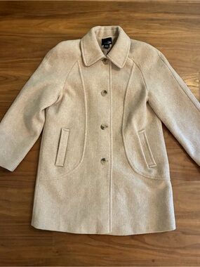 Classic Cream Women's Wool-Blend Coat